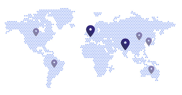 Map with important locations for MCS Engineering